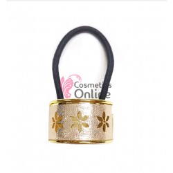 Inel pentru prins parul din plastic model ILM023DD Auriu cu model